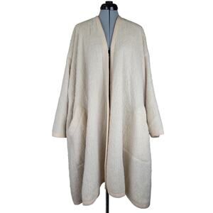 Vintage ESCADA Oversized Swing Coat Sweater w Large Pockets Women's Sz 40 (M/L)